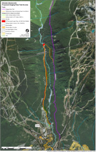 Proposed map of Singing Pass Trail access